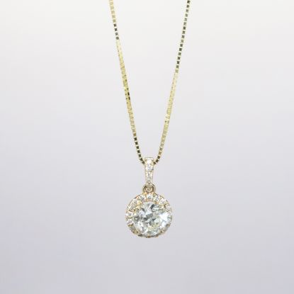 Picture of 14k Yellow Gold Diamond Necklace