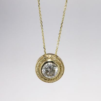 Picture of 14k Yellow Gold Diamond Necklace