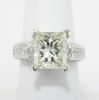 Picture of 18k White Gold 4.02Ct Princess Cut Diamond Ring 