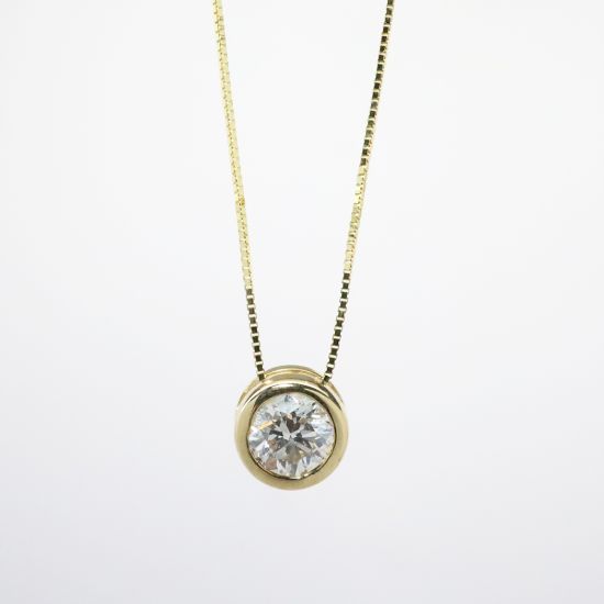 Picture of 14k Yellow Gold Diamond Necklace