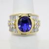 Picture of 18k Yellow Gold Tanzanite Diamond Ring