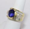 Picture of 18k Yellow Gold Tanzanite Diamond Ring