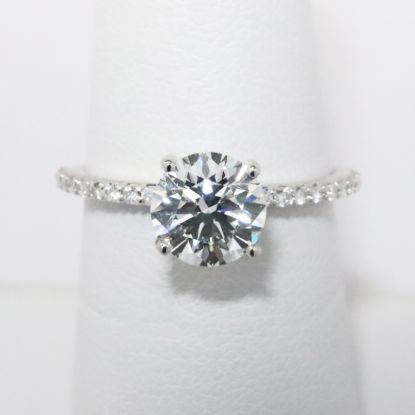 Picture of 14k White Gold  1.37Ct Diamond Engagement Ring 