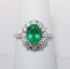 Picture of 14k White Gold Emerald Diamond Ring