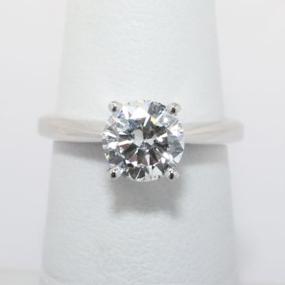Picture of 14k White Gold Solitaire Diamond Ring