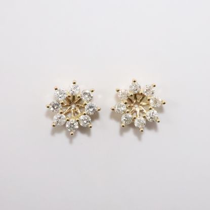 Picture of 14k Yellow Gold Diamond Earring Jackets