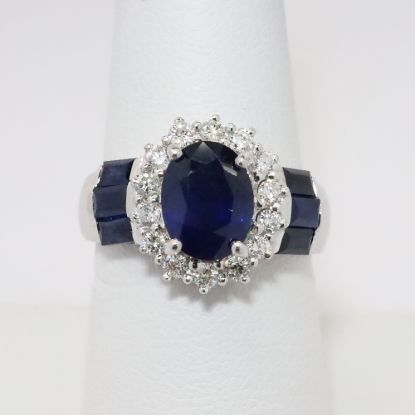 Picture of 14k Yellow Gold Sapphire & Diamond Ring