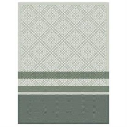 Picture of Le Jacquard Français Green Essentiel Graphique Tea Towel.