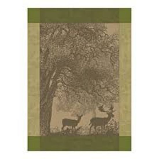 Picture of 'Cerf et Biche' Stag Deer & Doe Tea Towel 