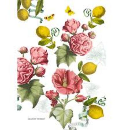 Picture of "Citron de Torchon Romance" Lemon Romance Linen & Cotton Blend Tea Towel 