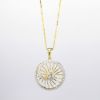 Picture of 14k Yellow Gold with Pierced, Diamond Enhanced Nautilus Shell Inspired Pendant