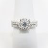 Picture of 14k White Gold & Diamond Bridal Engagement & Wedding Ring Set