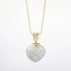 Picture of 14k Yellow Gold Necklace with Pavé Set Diamond Heart Pendant