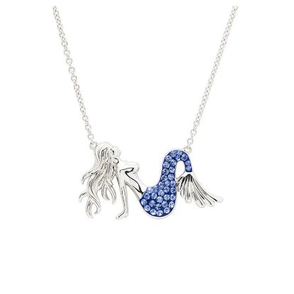 Picture of Sterling Silver Sapphire Blue Mermaid Necklace 