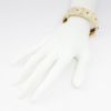Picture of Vintage 14k Yellow Gold Hinged Bangle Bracelet with Diamond & Sapphire Accented Star Details