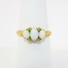 Picture of Antique 14k Yellow Gold & Triple Opal Cabochon Ring with Demantoid Garnet Accents
