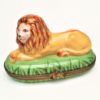 Picture of  Retired Limoges Porcelain Lion In Grass Trinket Box by Chamart
