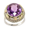 Picture of Antique Amethyst ring, 14k tri color gold