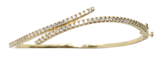 Picture of 14k Yellow Gold Diamond Bangle Bracelet