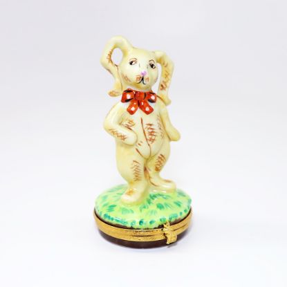 Picture of Limoges Porcelain 'Bedtime Bunny' Stuffed/Toy Rabbit Trinket Box by Artoria.