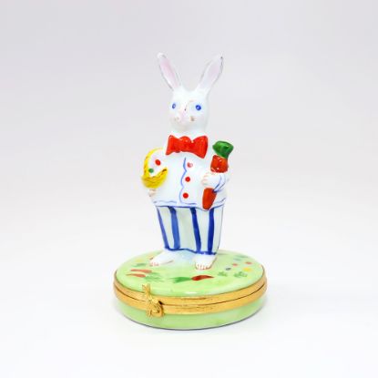 Picture of Limoges Porcelain 'Easter Bunny' with Eggs Trinket Box by Artoria