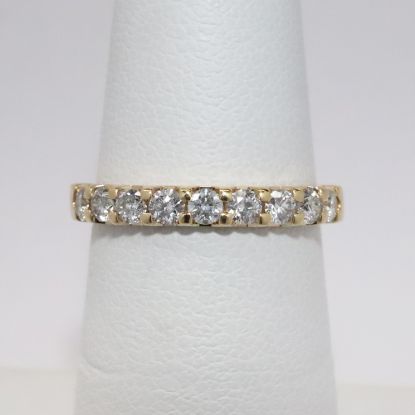 Picture of 14k Yellow Gold & Round Brilliant Cut Diamond Wedding Band