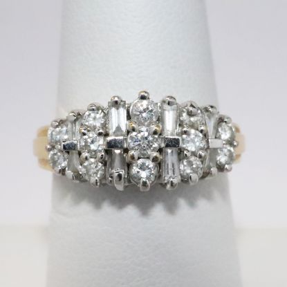 Picture of 14k Yellow Gold & Mixed Cut Diamond Ring