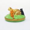 Picture of Limoges Porcelain Mother Cat with Three Kittens Trinket Box by Artoria