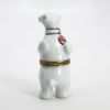 Picture of Polar Bear With Red & White Scarf LimogesTrinket Box By La Gloriette