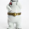 Picture of Polar Bear With Red & White Scarf LimogesTrinket Box By La Gloriette