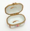 Picture of Rochard Traditional Footed Limoges Trinket Box With Burgundy, Gold & Floral Motif