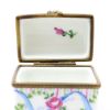 Picture of Vintage Chest Shaped Trinket Box With Pink, Green & Blue Rose & Ribbon Motif