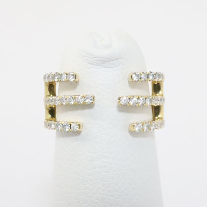 Picture of 18K Yellow Gold & Diamond Cage Style Pinky Ring 