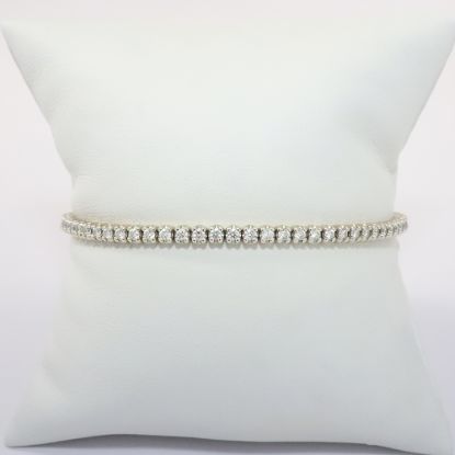 Picture of 14k White Gold & Diamond Delicate Tennis Bracelet