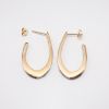 Picture of 14k Rose Gold & Pavé Set Diamond Open Hoop Earrings