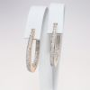 Picture of 14k Rose Gold & Pavé Set Diamond Open Hoop Earrings