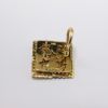 Picture of 14k Yellow Gold Square Lever Back Statement Earrings with Pavé Set Diamonds