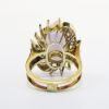 Picture of 14k Yellow Gold & Nephrite Jade Cabochon Cocktail Ring with Diamond Accents