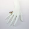 Picture of 14k Yellow Gold & Nephrite Jade Cabochon Cocktail Ring with Diamond Accents