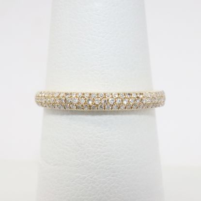 Picture of 14k Yellow Gold & Pavé Set Diamond Wedding Band