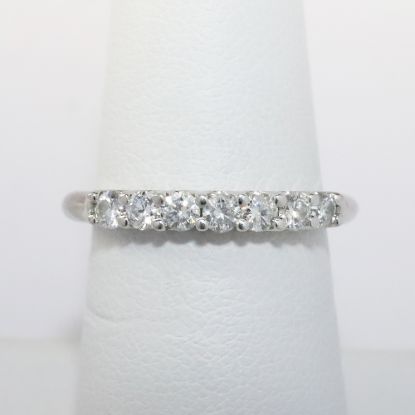 Picture of 14k White Gold & Round Brilliant Cut Diamond Wedding Band