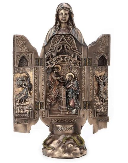 Picture of Lady of Grace Polyptych Sculpture with Annunciation Inside