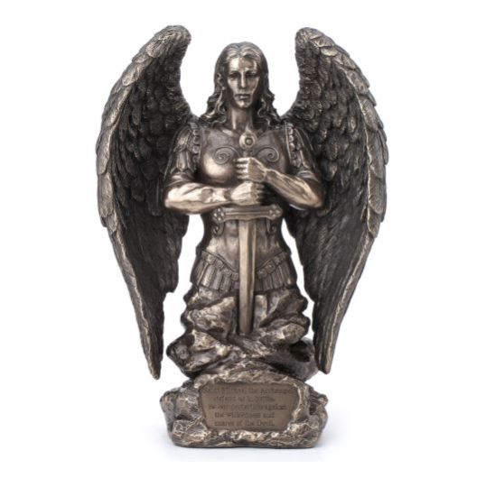 Picture of Saint Michael Figural Prayer Monument Statue