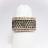 Picture of 14k Rose Gold LeVian Pavé Set Brown Diamond Ring with Colorless Diamond Accents 
