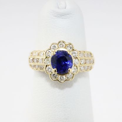 Picture of 18k Yellow Gold Sapphire & Diamond Ring 