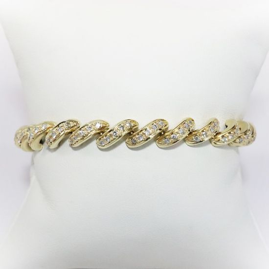 Picture of 14k Yellow Gold & Diamond Bracelet 