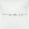 Picture of 14k White Gold & Triple Pear Cut Diamond Station Bracelet 