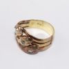 Picture of Antique 14k Gold & Old Cut Diamond Triple Snake Ring