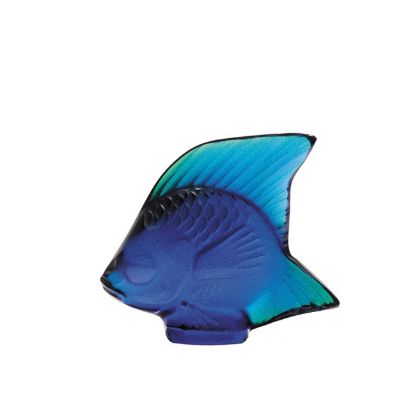 Picture of Lalique Fish Sculpture - Cap Ferrat Blue Crystal