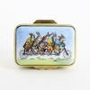 Picture of Halcyon Days for the Smithsonian Enameled Easter Box Featuring Bunnies on a Tandem Bicycle
